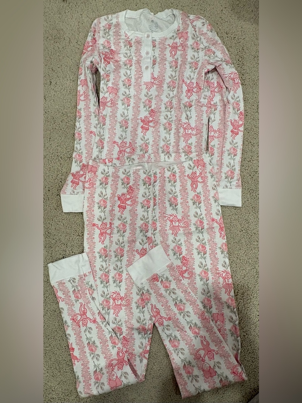 Roller Rabbit x LoveShackFancy Valentine Pajama Set Kids Size 12